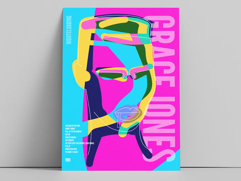 Grace Jones Graphic music poster
